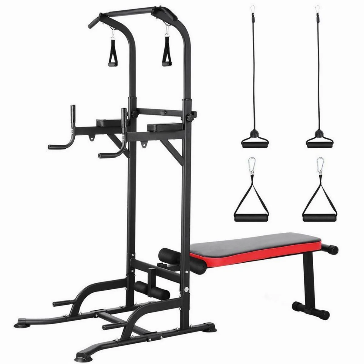 TLGREEN Kraftstation Multifunktional, klappbare Hantelbank, höhenverstellbar 181-234 cm