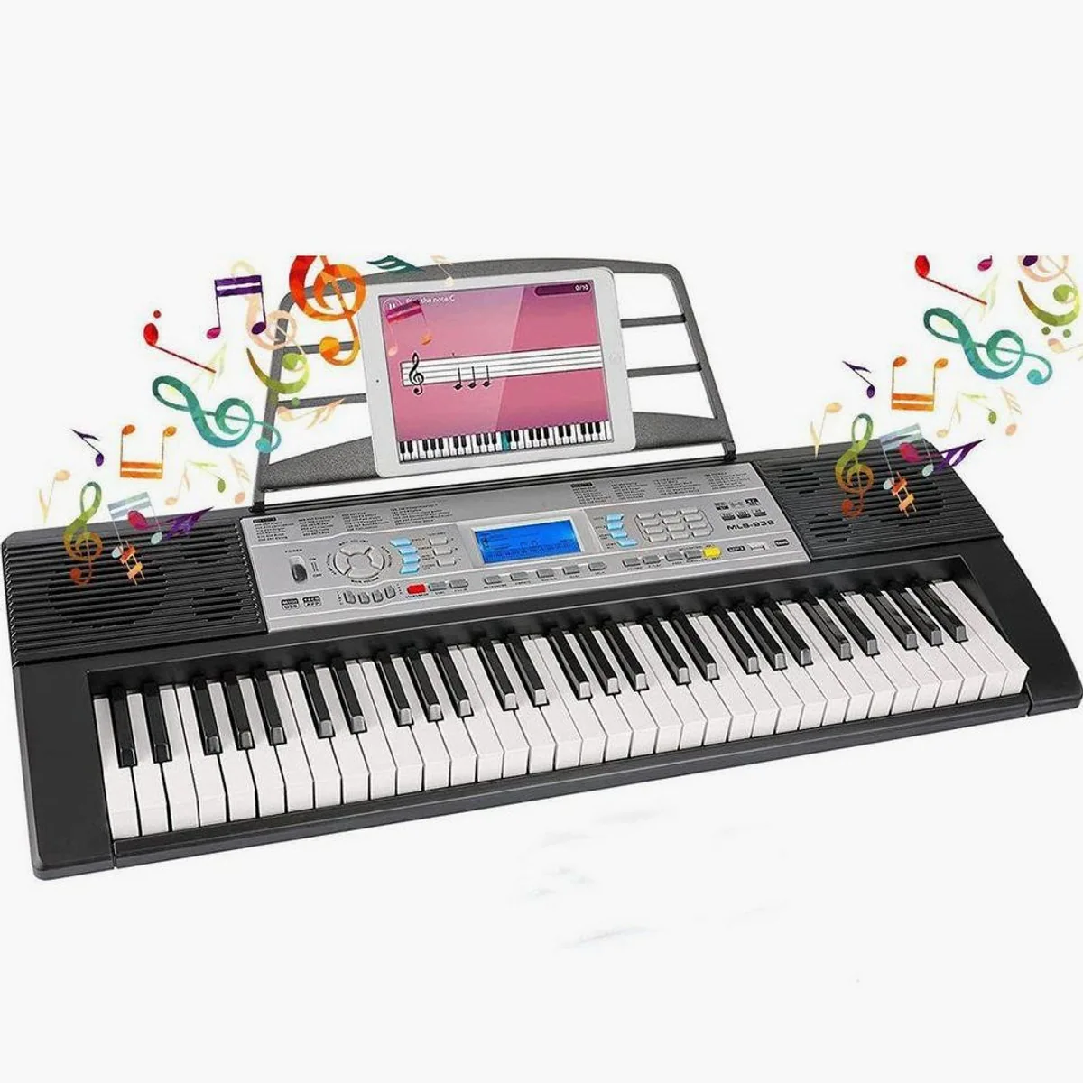 TLGREEN Digitalpiano Keyboard 61 Tasten, 500 Voices, LCD Bildschirm — ideal für Anfänger