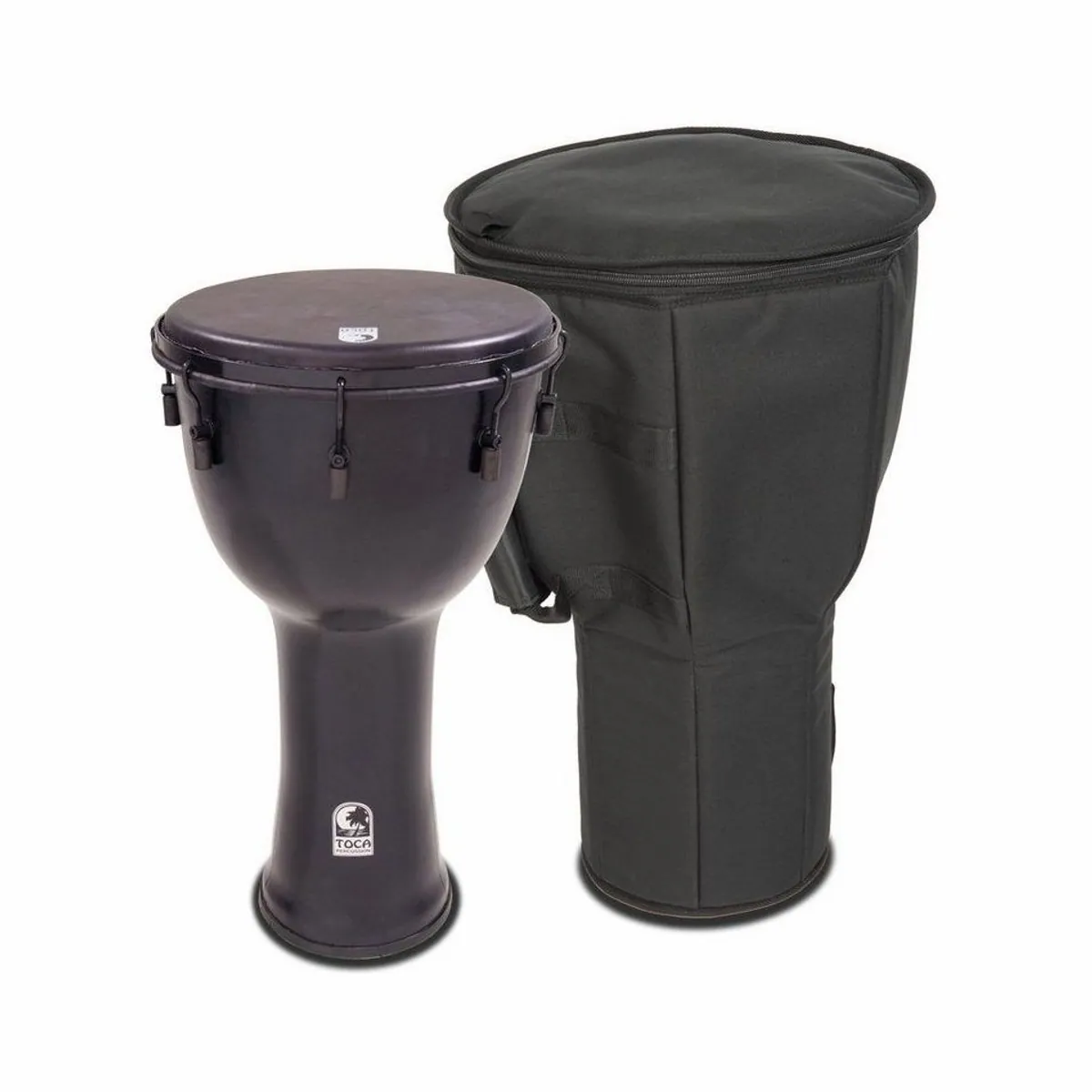 Toca Percussion Black Mamba Djembe 12", mechanische Spannung & Tasche