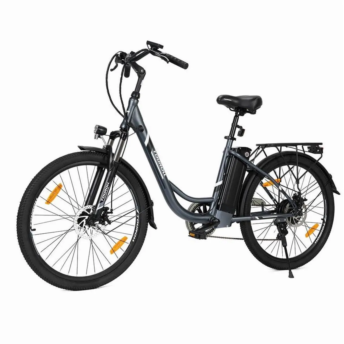 Touroll B1 E-Bike, 250 W Motor, 90 km Reichweite, 7-Gang Shimano — ideal für Pendler