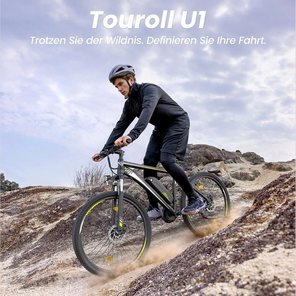 Touroll E-Bike U1 Trekkingrad, 250 W Motor, 468 Wh Akku, 21-Gang Shimano 2