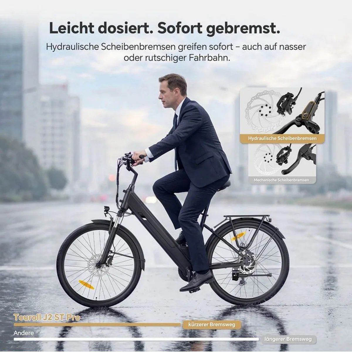 Touroll J2 ST Pro E-Bike, 7 Gang, 561,6 Wh Akku, bis 100 km Reichweite 5