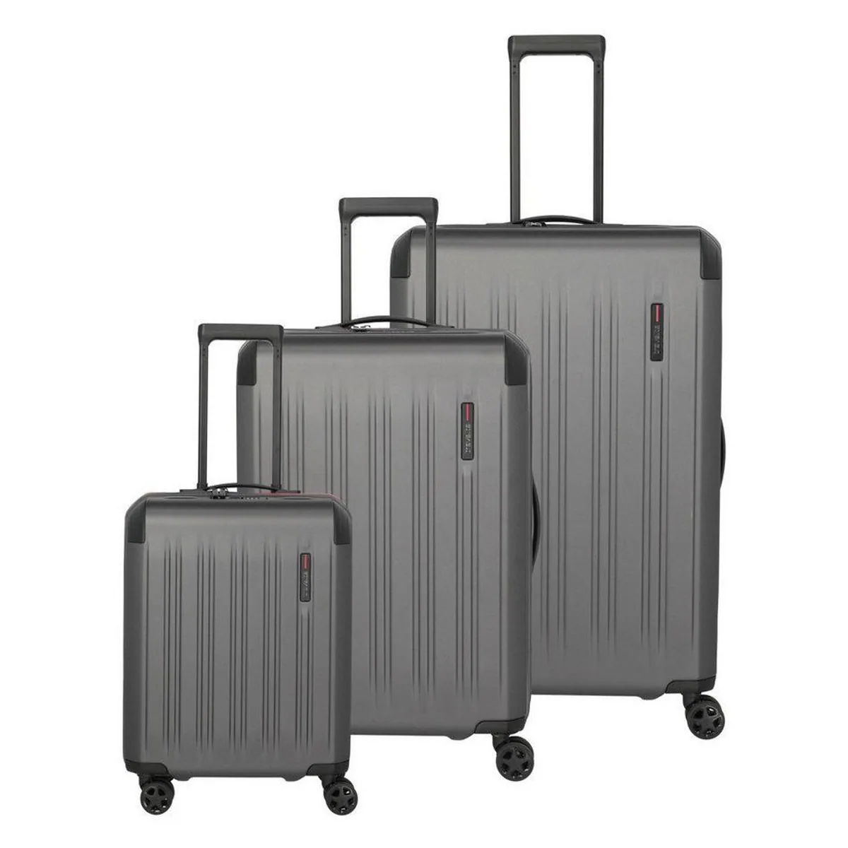 travelite Trolleyset DYNAMIIC S/M/L, 4 Rollen, Hartschalen-Koffer, Volumenerweiterung
