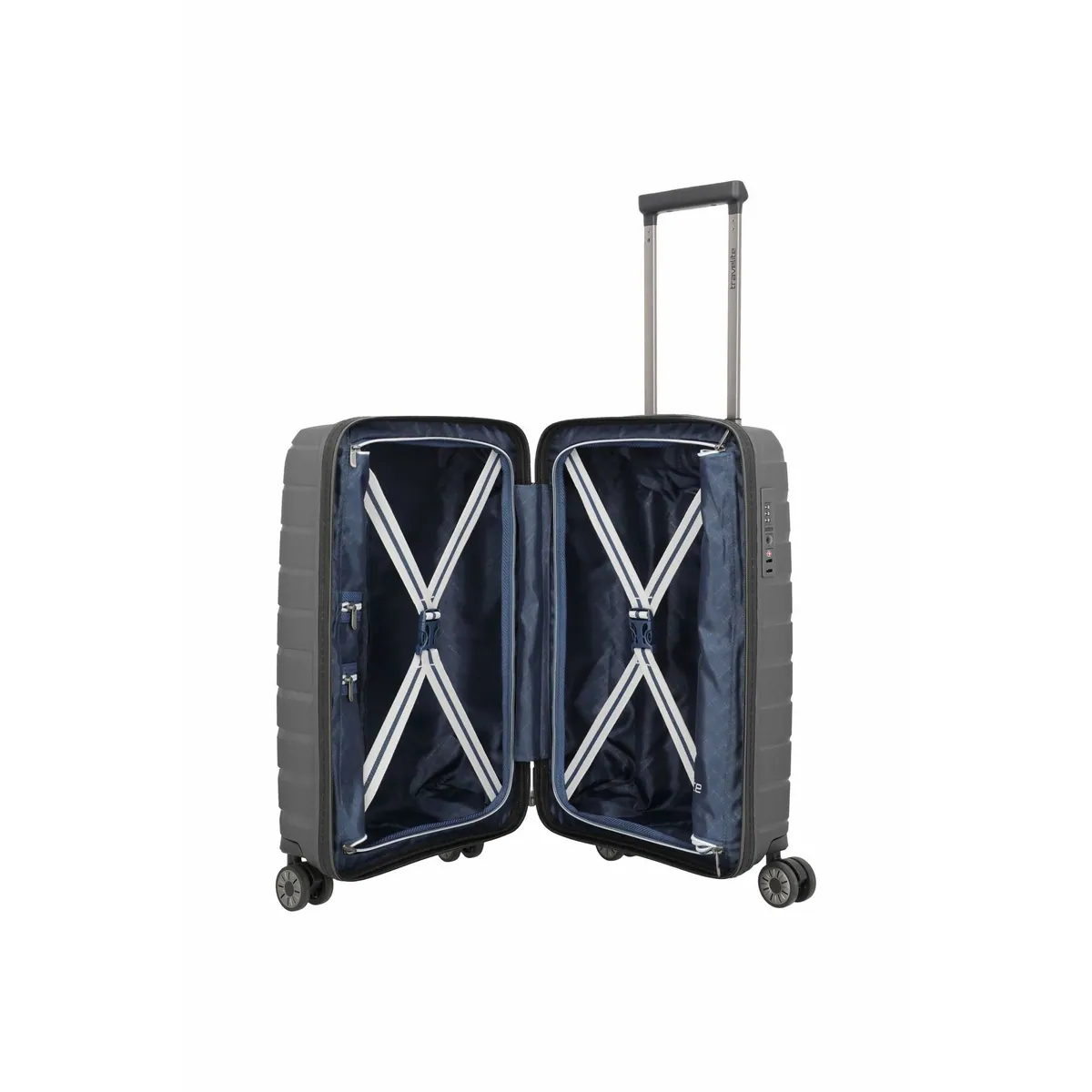 Travelite AIR BASE Trolley, leichtes Polypropylen, TSA-Schloss, 4 Rollen 5