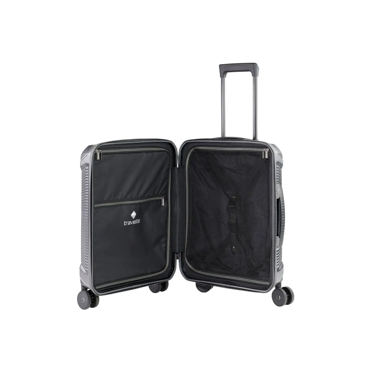 Travelite MILLENNIUM Trolley, leichtes Polycarbonat, 4 Rollen, praktische Innenaufteilung 4