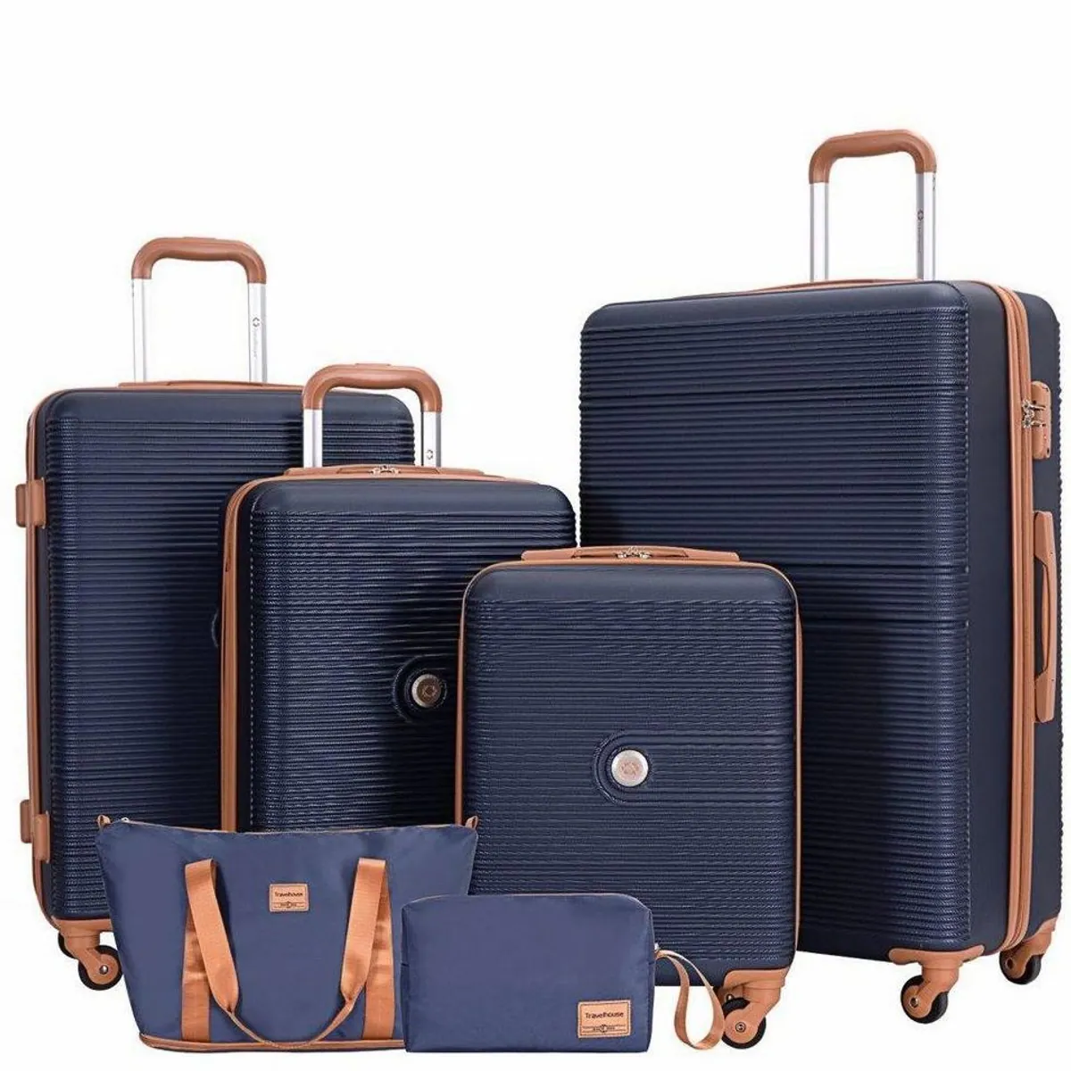 Travelhouse Trolleyset Bari, 6-teilig, aus robustem Polycarbonat-ABS