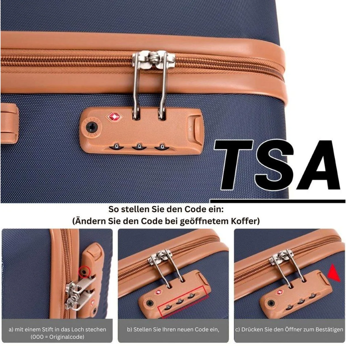 Travelhouse Trolleyset Bari, 6-teilig, aus robustem Polycarbonat-ABS 3