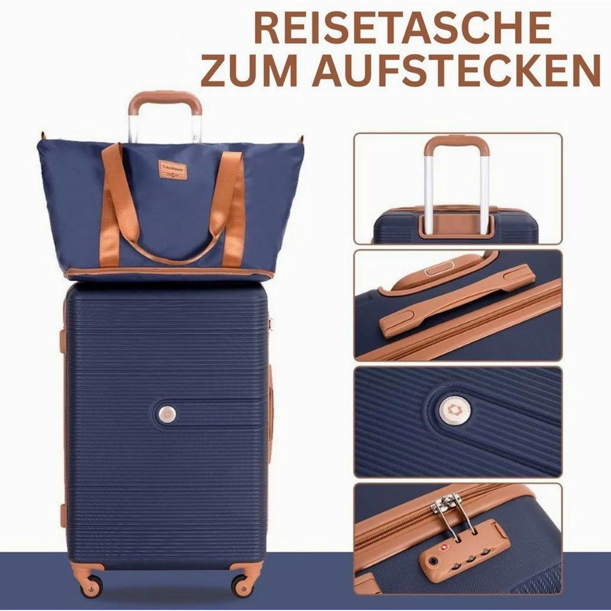 Travelhouse Trolleyset Bari, 6-teilig, aus robustem Polycarbonat-ABS 4
