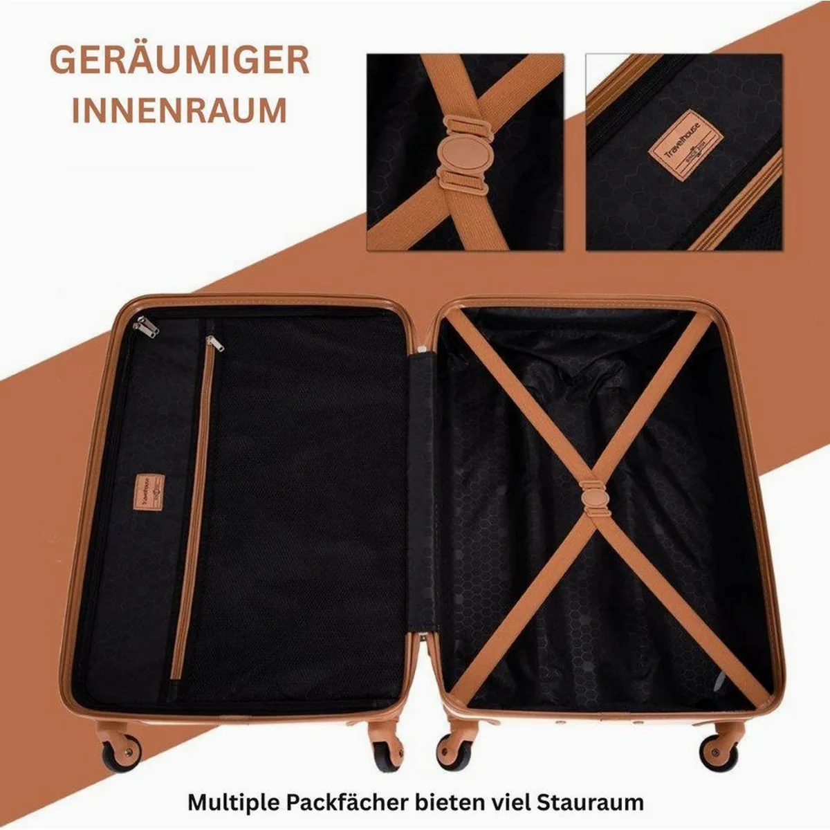 Travelhouse Trolleyset Bari, 6-teilig, aus robustem Polycarbonat-ABS 5