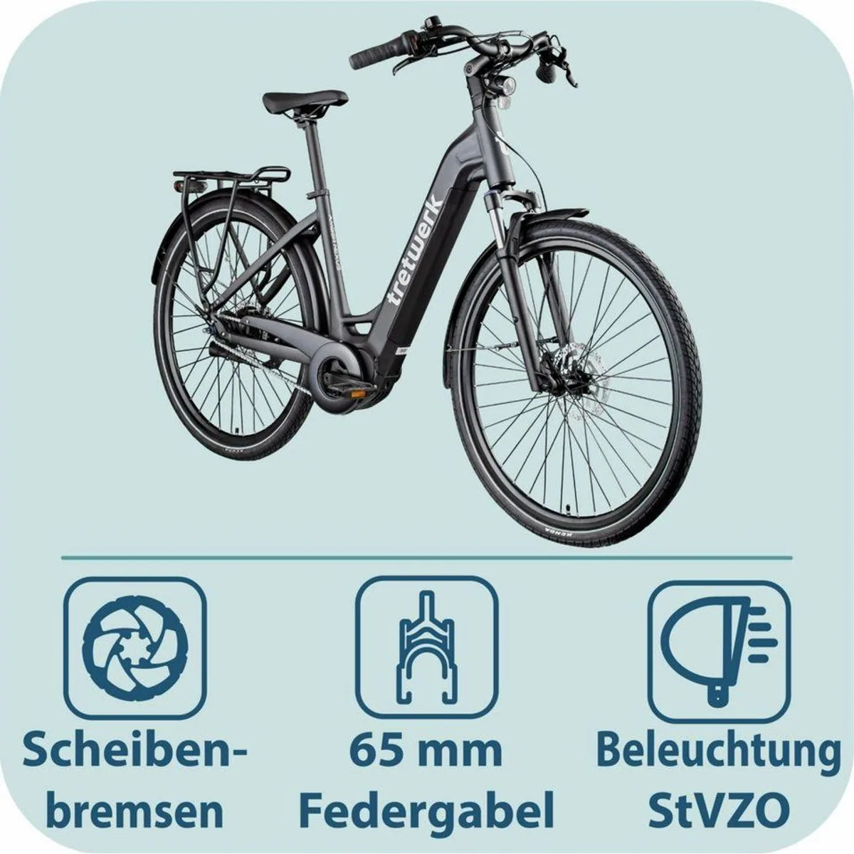 Tretwerk Amber Nexus E-Bike, 8-Gang Nabenschaltung, Mittelmotor, 550 Wh 3