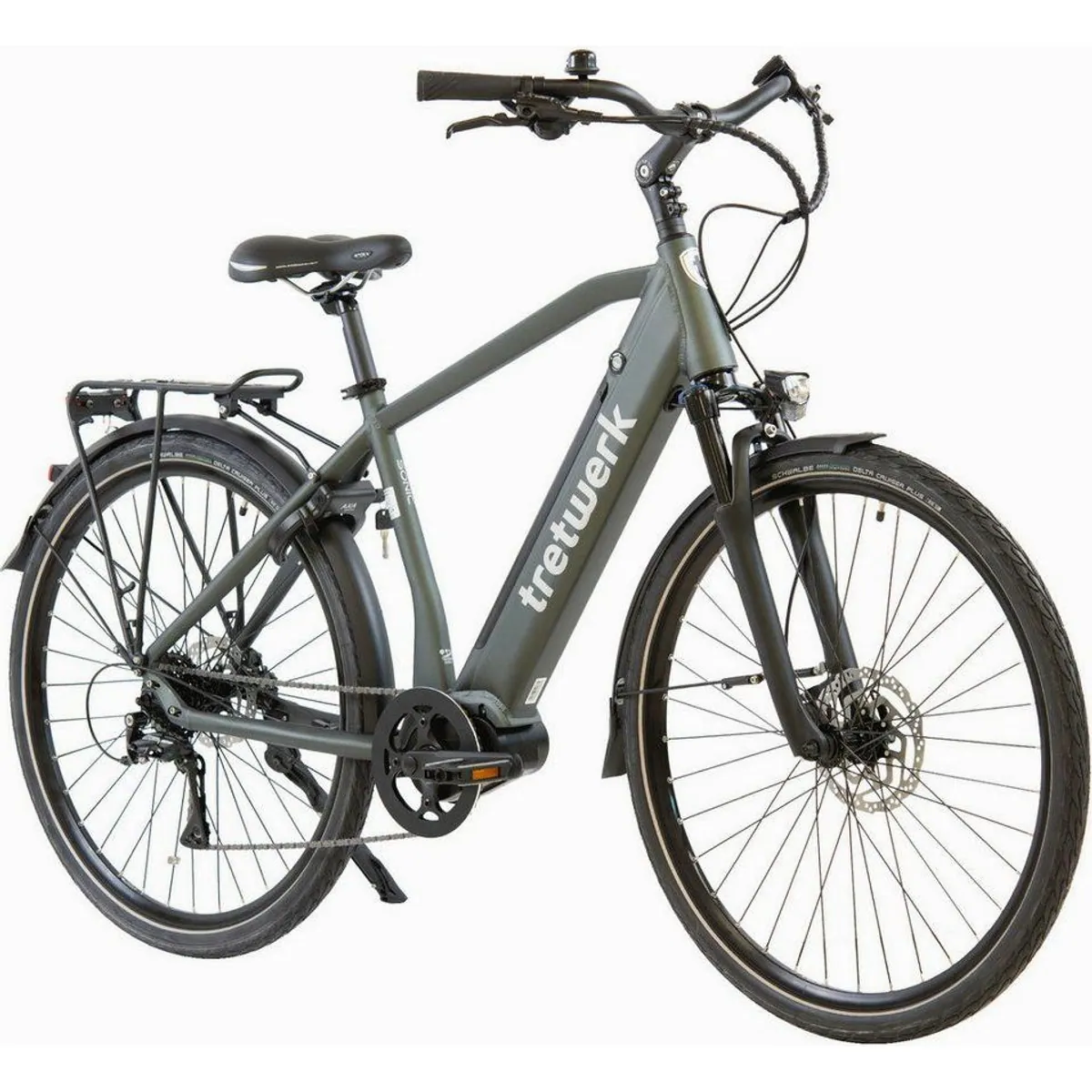 Tretwerk Sonic E-Bike Trekkingrad, 8-Gang Shimano, 522 Wh Akku, Mittelmotor