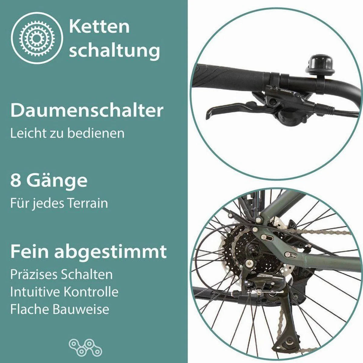 Tretwerk Sonic E-Bike Trekkingrad, 8-Gang Shimano, 522 Wh Akku, Mittelmotor 5
