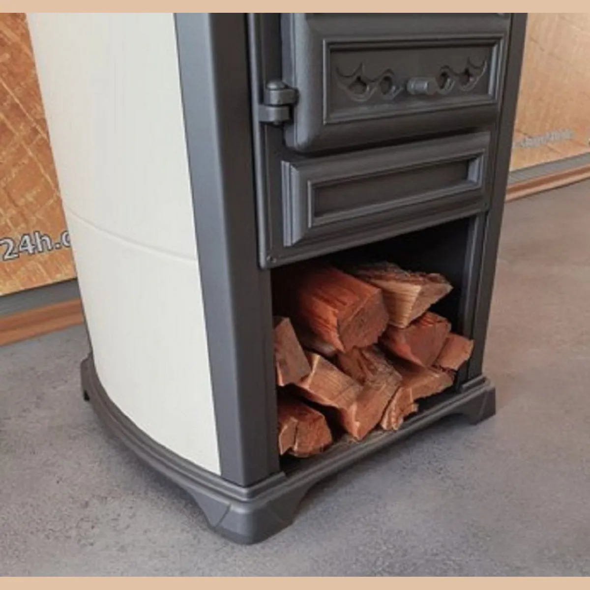 TRGO Kaminofen Forte mit Herdplatte, 5,4 kW, Gusseisen, hohe Effizienz 2