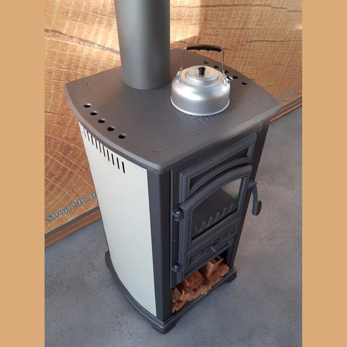 TRGO Kaminofen Forte mit Herdplatte, 5,4 kW, Gusseisen, hohe Effizienz 3