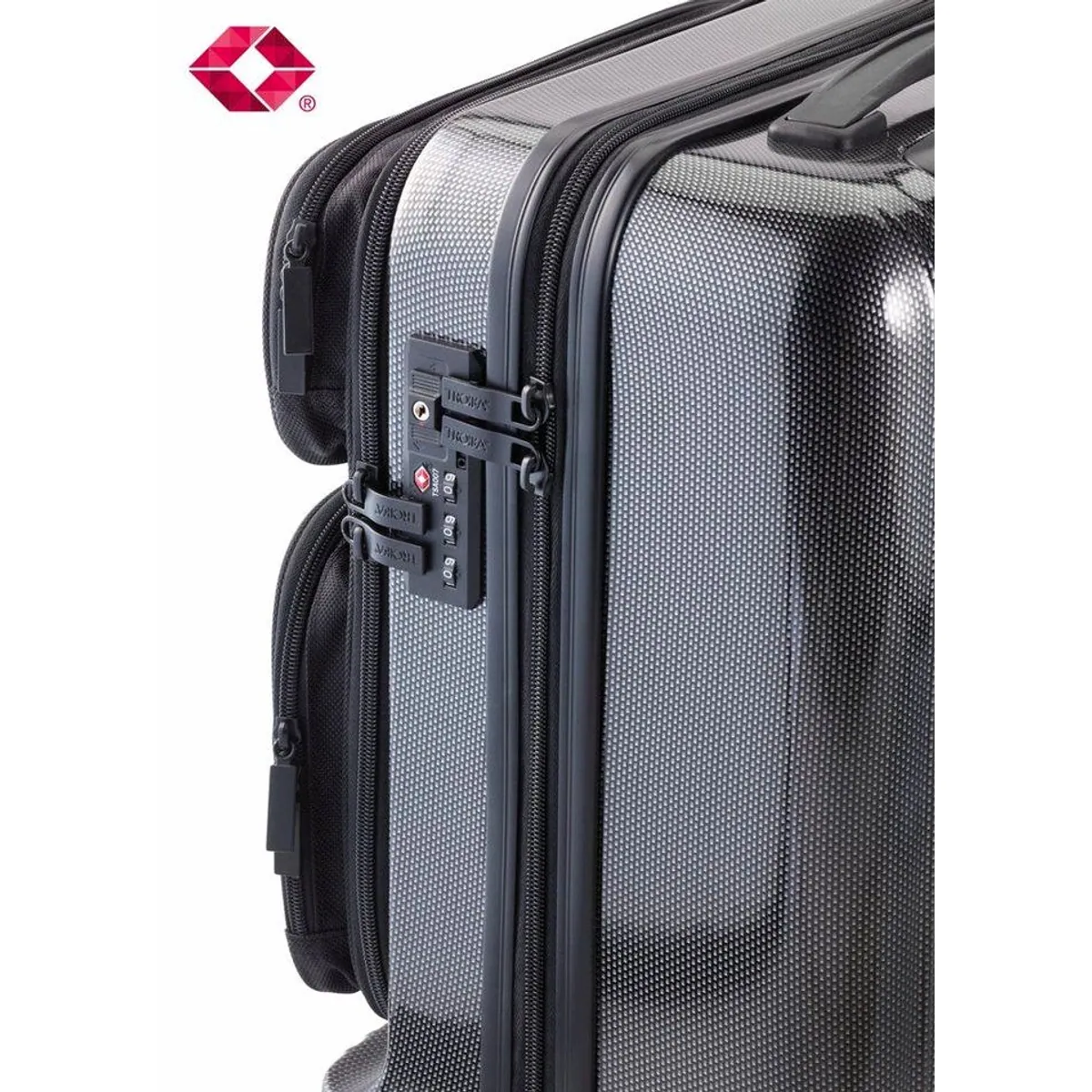 TROIKA 36 HOURS Business Trolley, Handgepäck mit Laptopfach, TSA Schloss, 4 Rollen, Hartschale 3