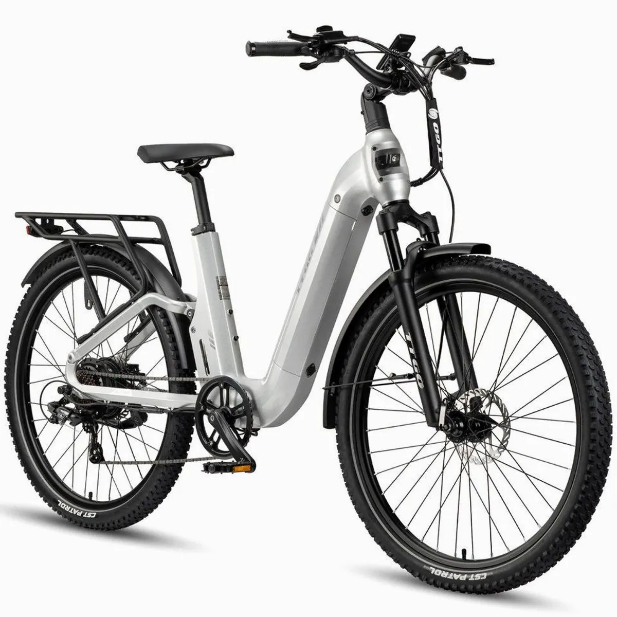 TTGO E-Bike SUV, 28 Zoll, 720 Wh Akku, 70 Nm Heckmotor — Vollfederung, 7-Gang Shimano, bremslicht