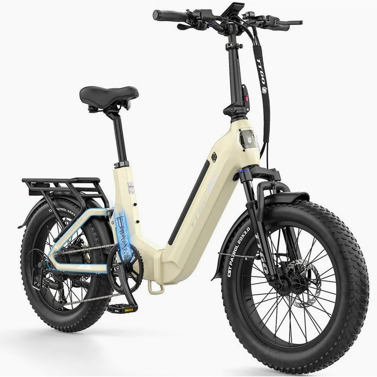 TTGO E-Bike Klapprad F7, 70Nm Motor, 120km Reichweite, 7-Gang Shimano