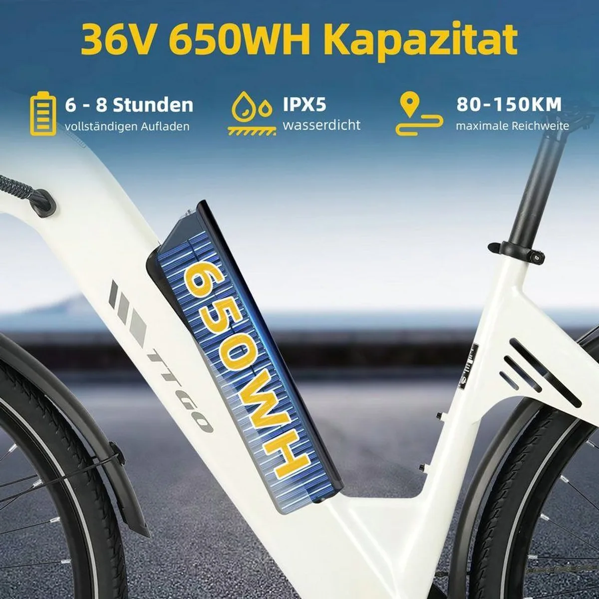TTGO E-Bike C3 2.0, 55Nm, 650Wh, 150km Reichweite — leicht, stabil, 7-Gang Shimano 4