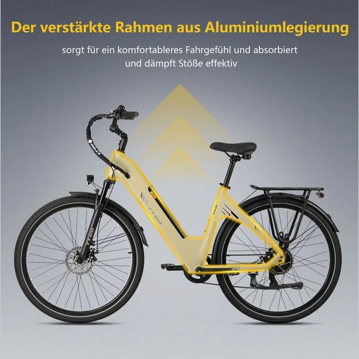TTGO E-Bike Cityrad C3 SE, 120 km Reichweite, 7-Gang Shimano 2