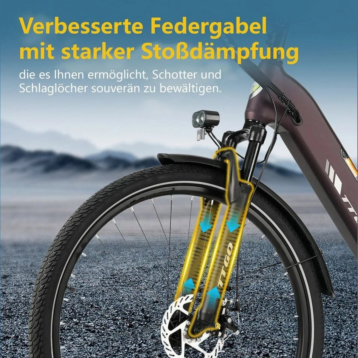 TTGO E-Bike Cityrad C3 SE, 120 km Reichweite, 7-Gang Shimano 3