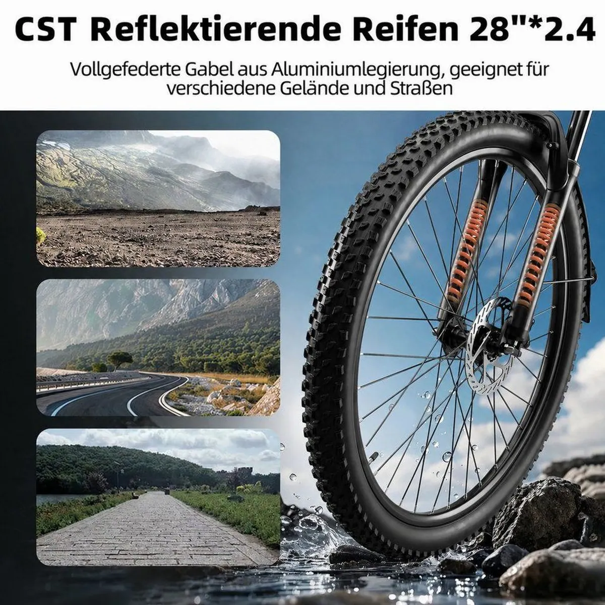 TTGO E-Bike Cityrad 28x2,4 Zoll, 70 Nm Motor, 110 km Reichweite 4