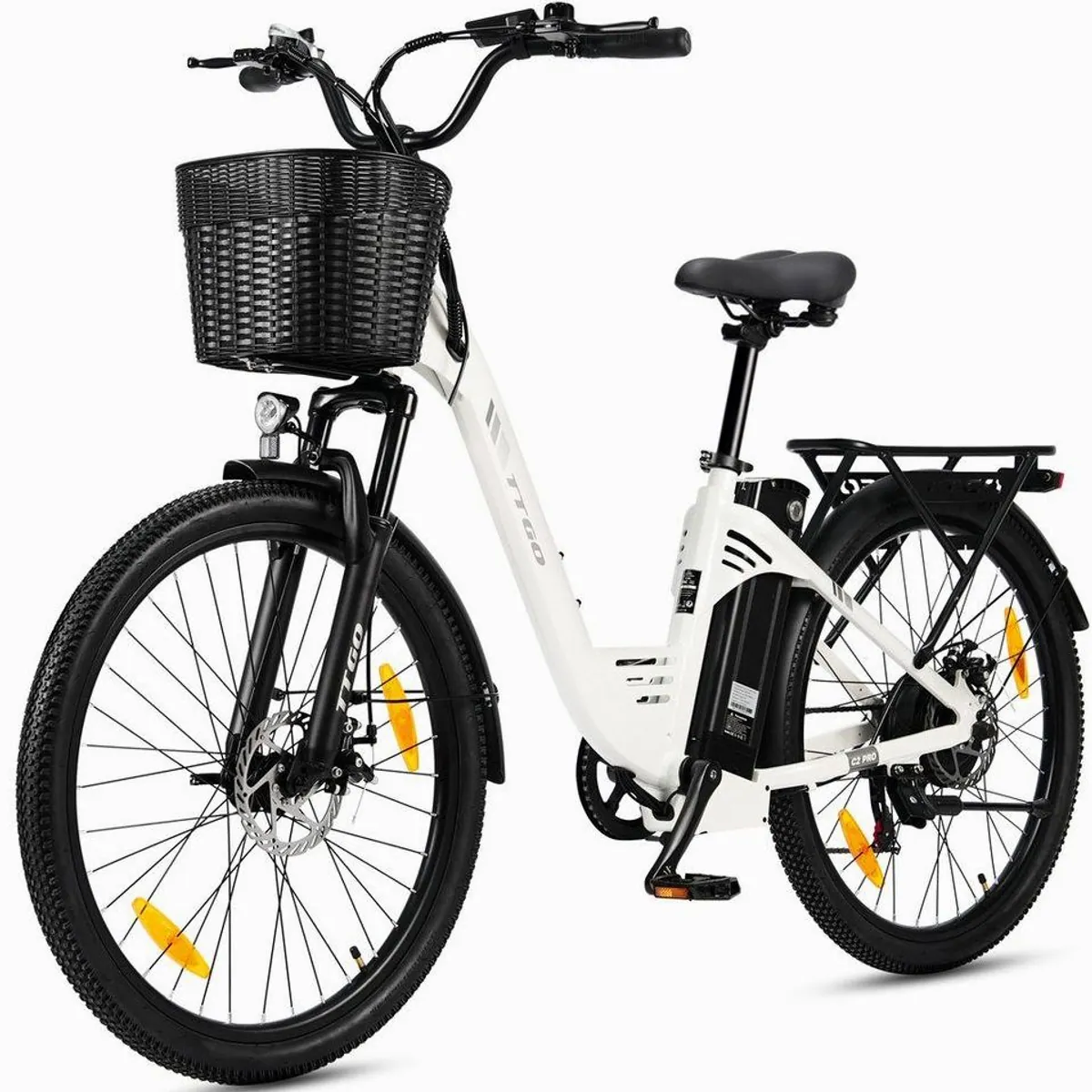 TTGO E-Bike Cityrad 26 Zoll, 80-120 km Reichweite, SHIMANO 7-Gang, Aluminiumrahmen