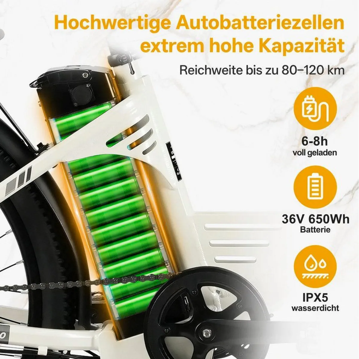 TTGO E-Bike Cityrad 26 Zoll, 80-120 km Reichweite, SHIMANO 7-Gang, Aluminiumrahmen 2