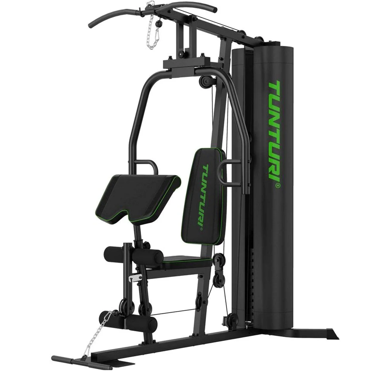 Tunturi HG20 Kraftstation, vielseitig, platzsparend, mit 12 Gewichten — max. 125 kg