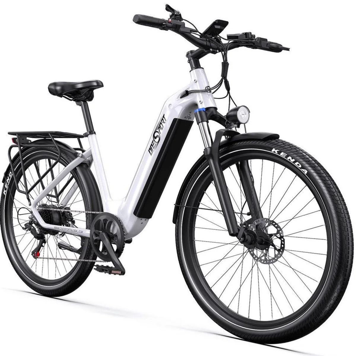 Vankel E-Bike Cityrad, 655Wh Akku, 250W Heckmotor, 7-Gang Shimano 2