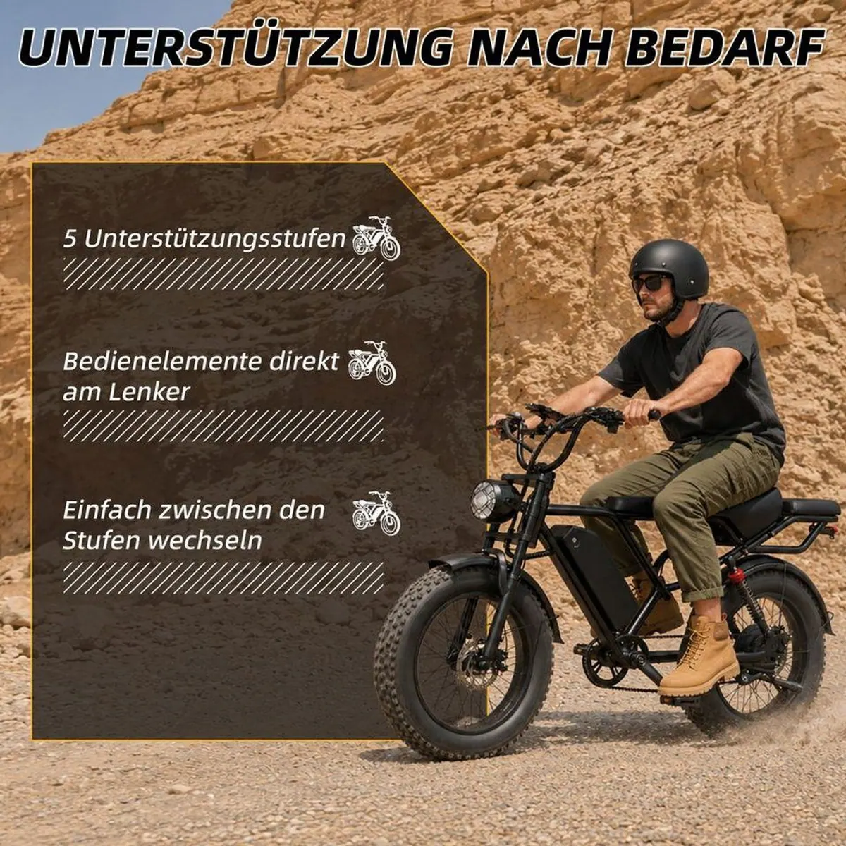 Vankel bk20 E-Bike, 250W Motor, 960Wh Akku, 20 Zoll Fatbike 5