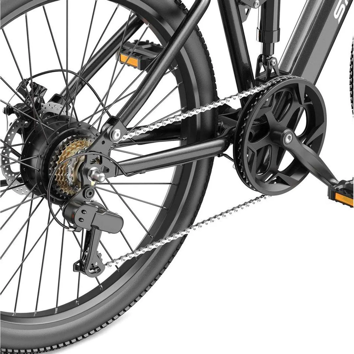 Vankel T8S E-Bike Cityrad, 250W Heckmotor, 624Wh Akku, Shimano 7-Gang 5