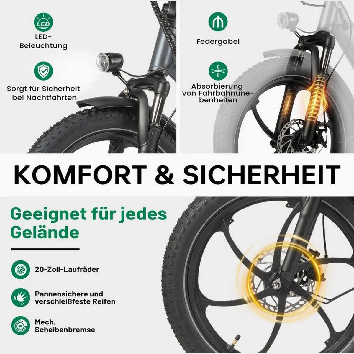 Vankel E-Bike E1 Faltrad, kompakt, leistungsstark, faltbar 5