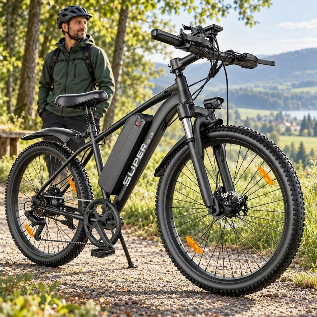 Vankel G73 E-Mountainbike, 250W Motor, 624Wh Akku, Shimano 7-Gang 2