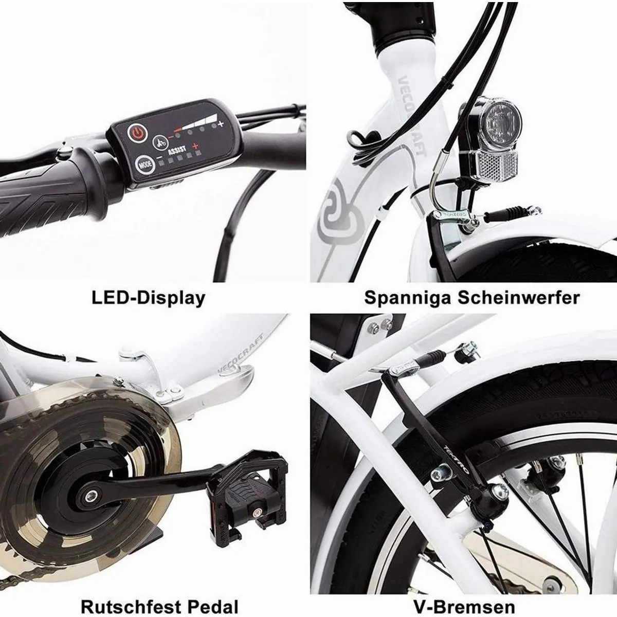 VECOCRAFT E-Bike Faltrad Nemesis, 20 Zoll, 6-Gang, Heckmotor 5