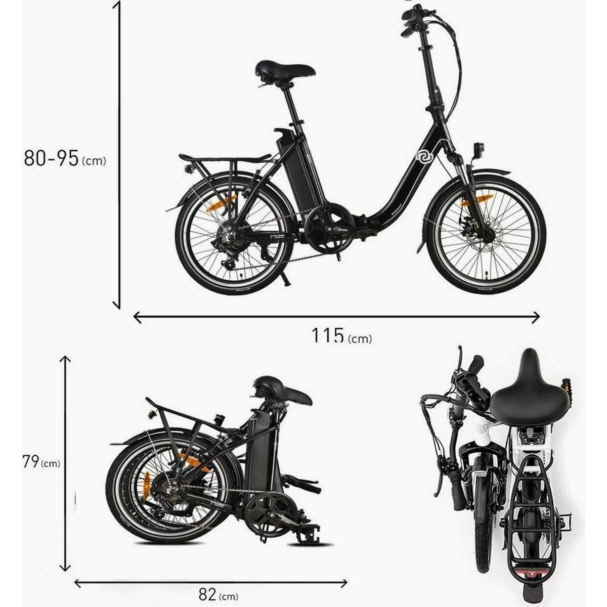 VECOCRAFT E-Pax E-Bike Klapprad, 20 Zoll, 7-Gang Shimano, 250 W Heckmotor 2