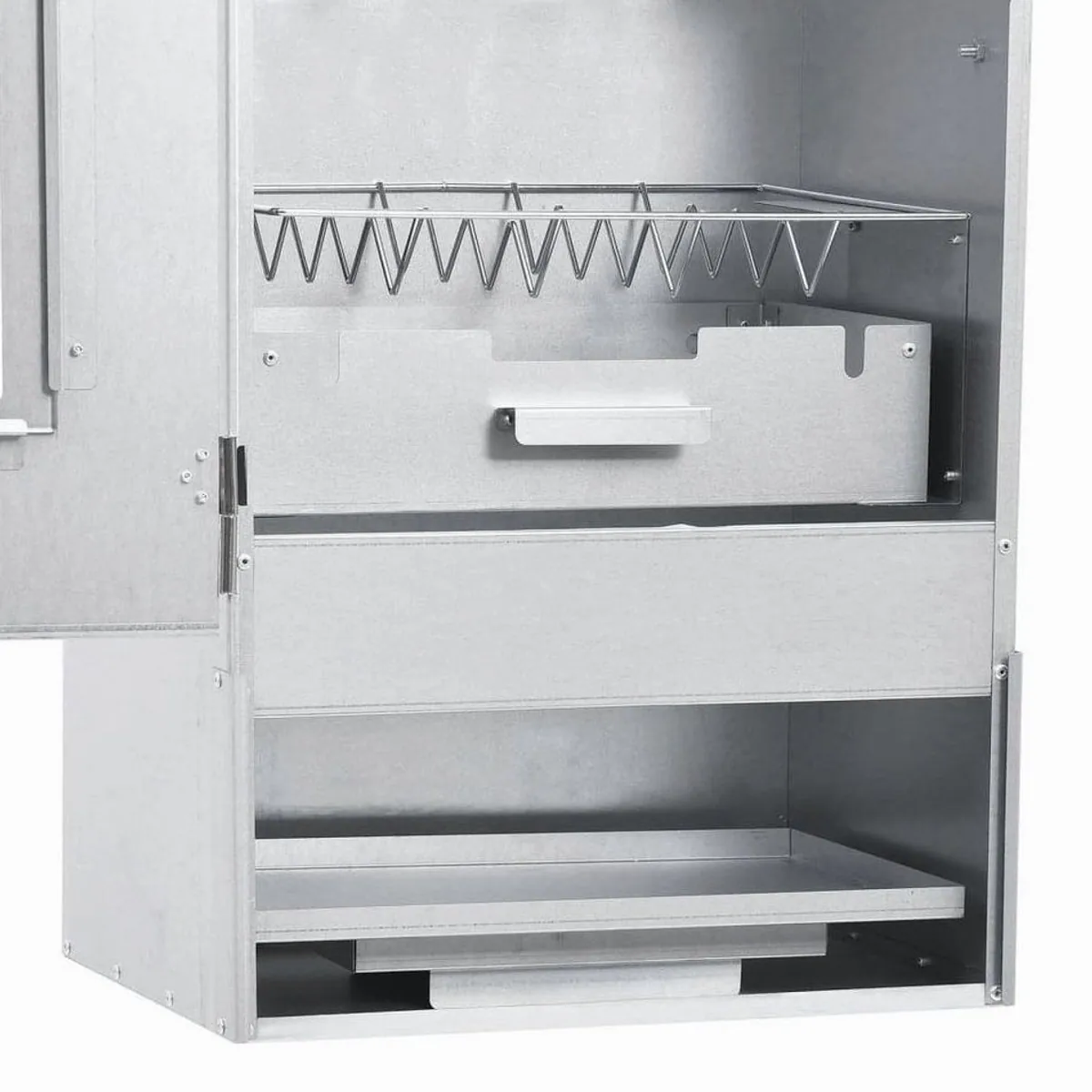 vidaXL Räucherofen Smoker, verzinkter Stahl, inkl. Tisch & Zubehör 4