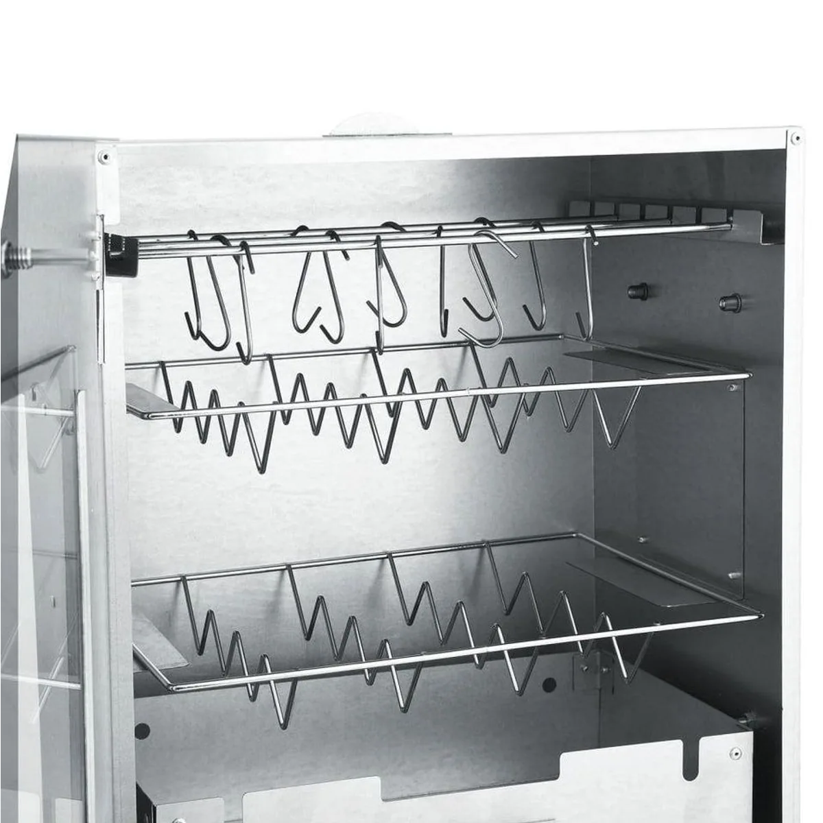vidaXL Räucherofen Smoker, verzinkter Stahl, inkl. Tisch & Zubehör 5