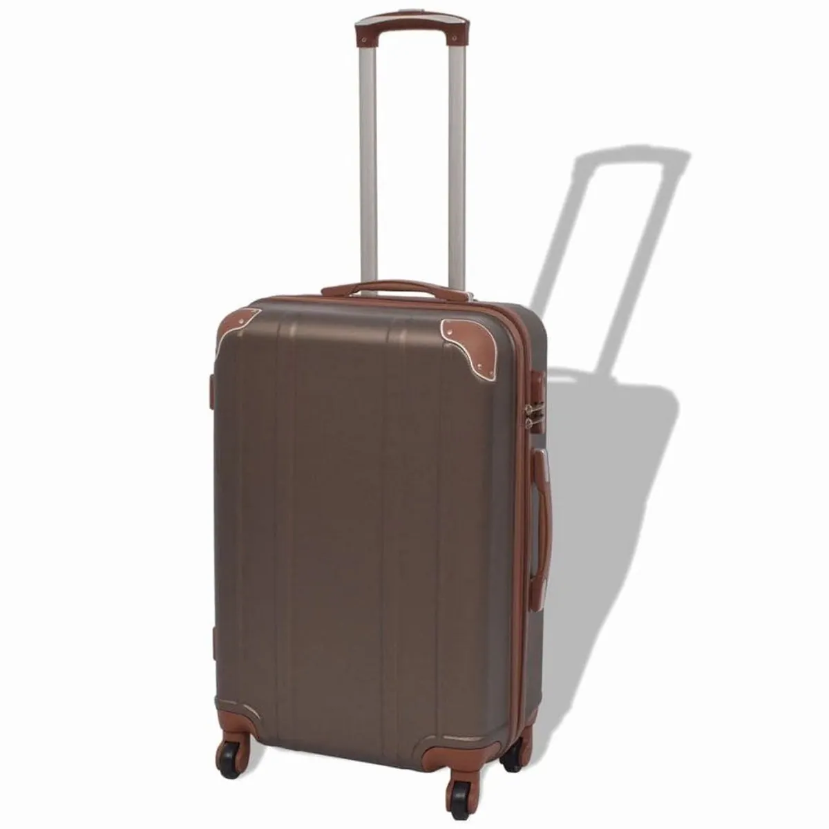vidaXL Hartschalen-Trolley-Set Kaffeebraun, 4-teilig, leicht & robust 2
