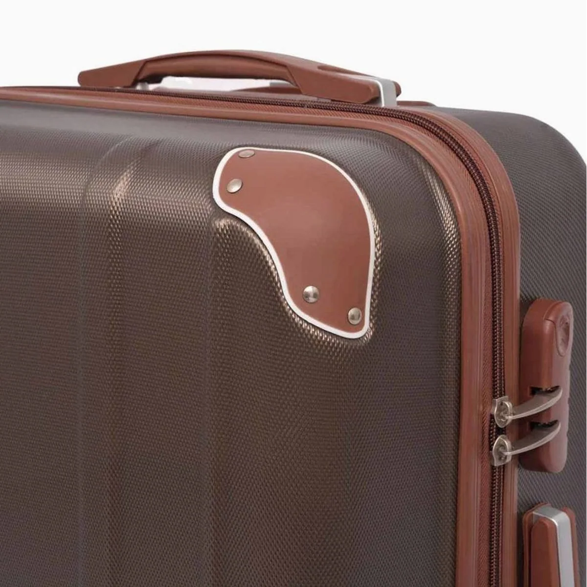 vidaXL Hartschalen-Trolley-Set Kaffeebraun, 4-teilig, leicht & robust 4