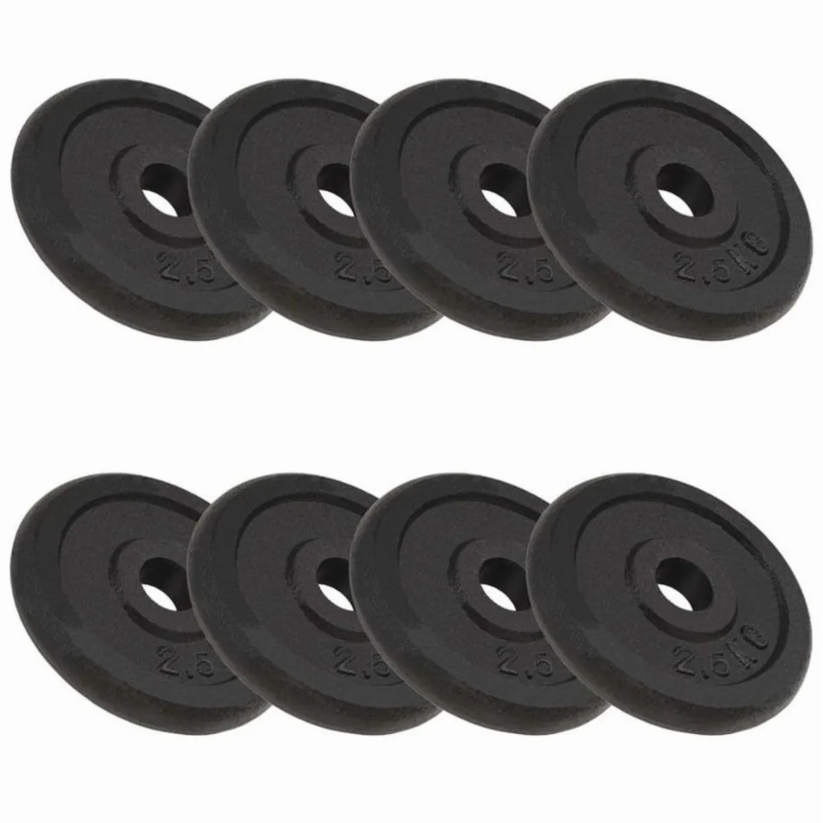 vidaXL Hantelscheiben 8er Set, 2,5 kg pro Scheibe, Gusseisen