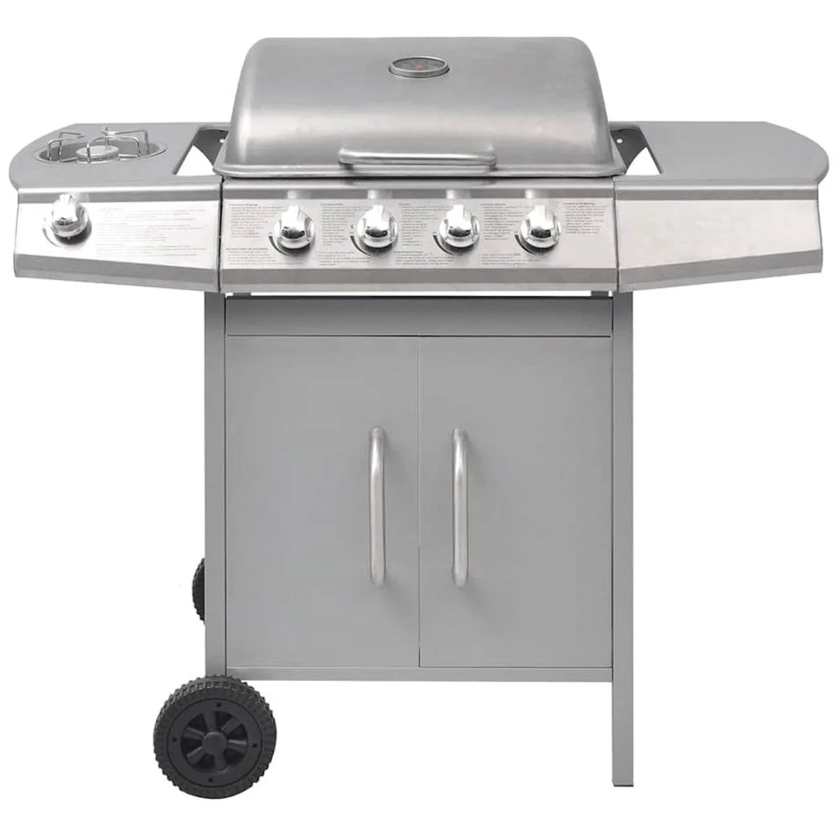 vidaXL Gasgrill 4+1 Flammen, große Grillfläche, integriertes Thermometer 3