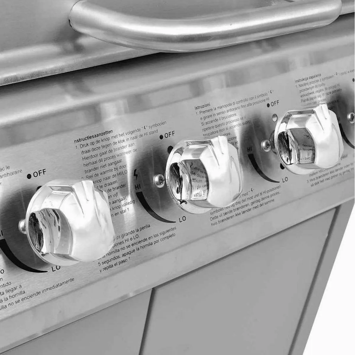 vidaXL Gasgrill 4+1 Flammen, große Grillfläche, integriertes Thermometer 5