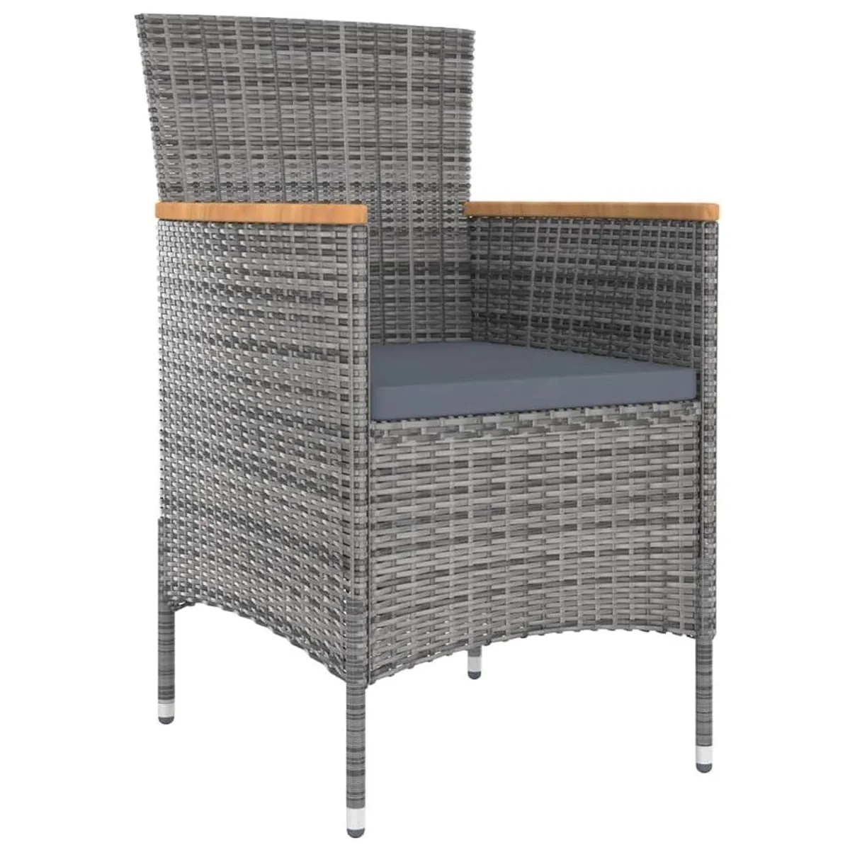 vidaXL Gartenstuhl, 4er Set, robustes Poly Rattan, ergonomisches Design 2