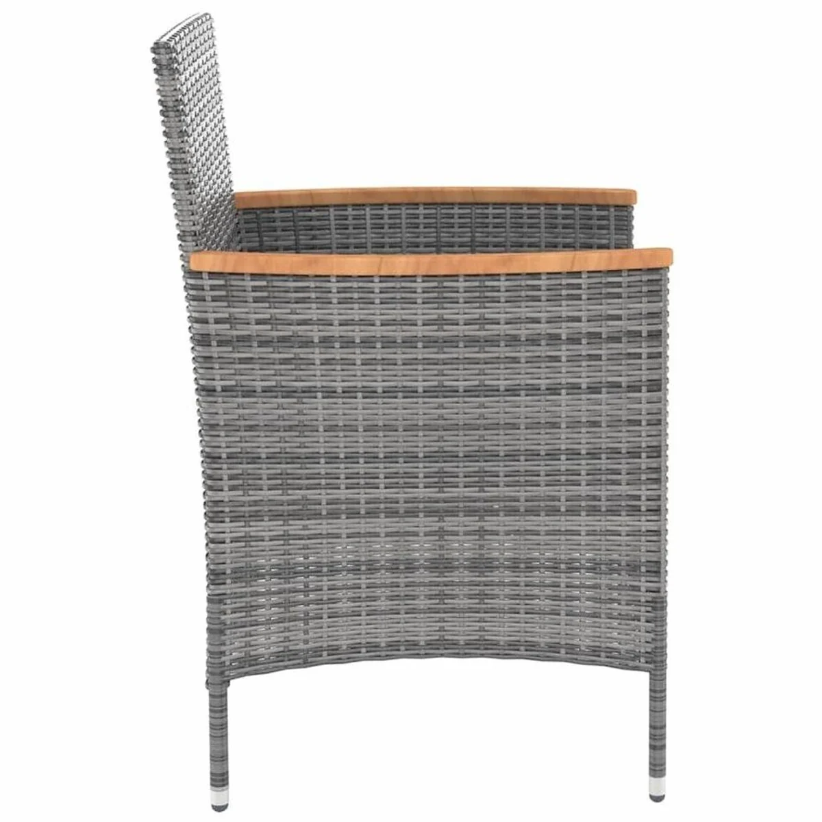 vidaXL Gartenstuhl, 4er Set, robustes Poly Rattan, ergonomisches Design 4