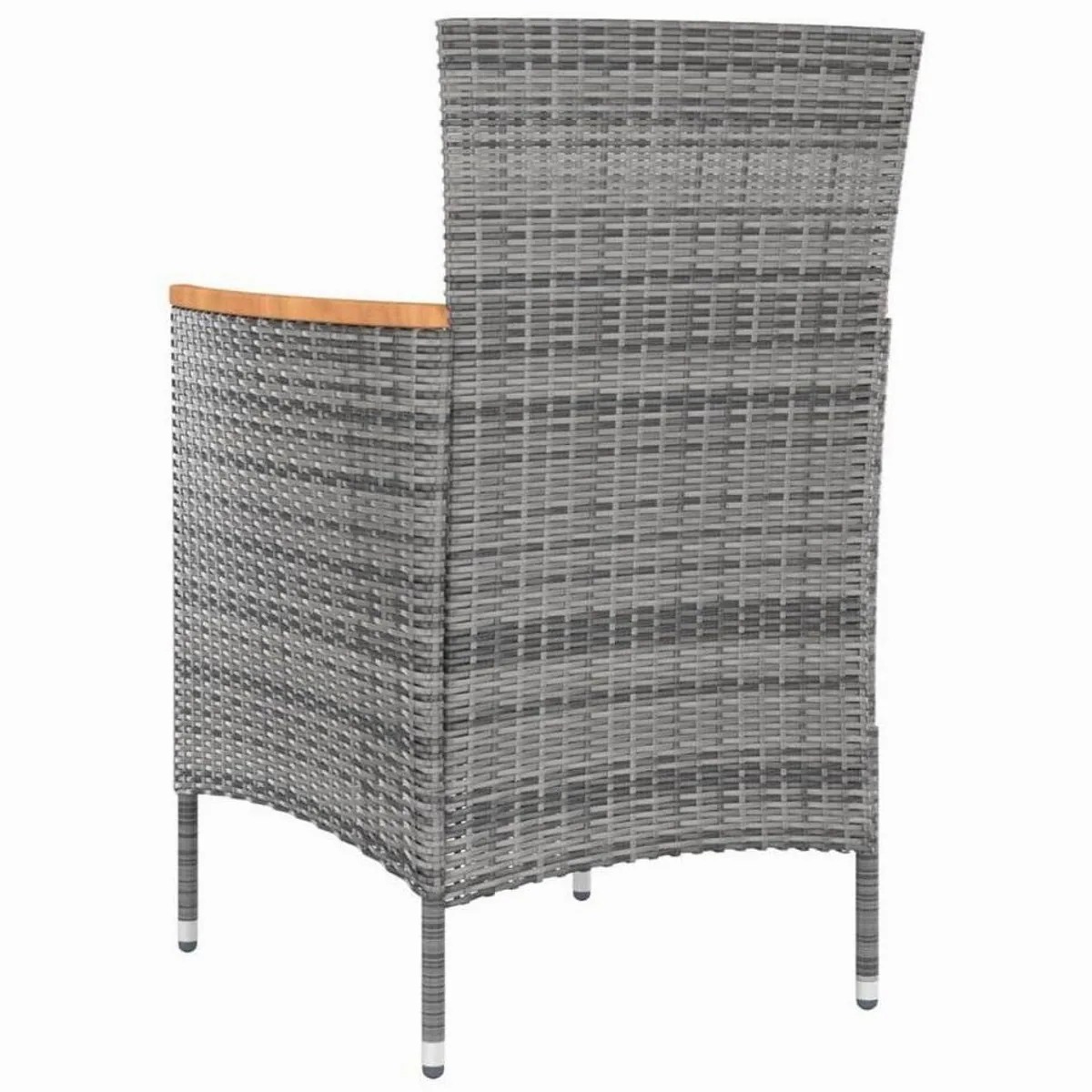 vidaXL Gartenstuhl, 4er Set, robustes Poly Rattan, ergonomisches Design 5