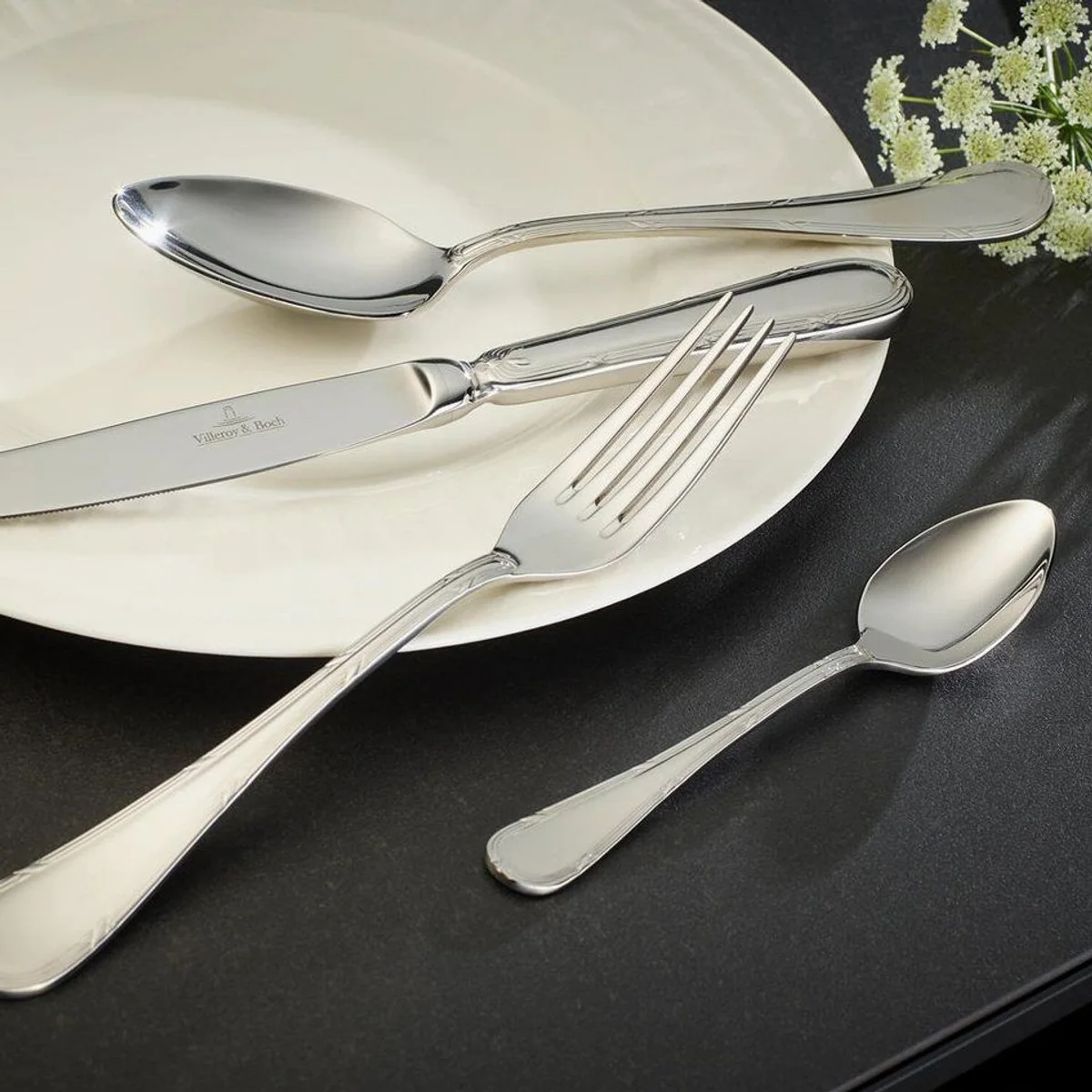 Villeroy & Boch Kreuzband Septfontaines Besteckset, 24-teilig, Edelstahl 2