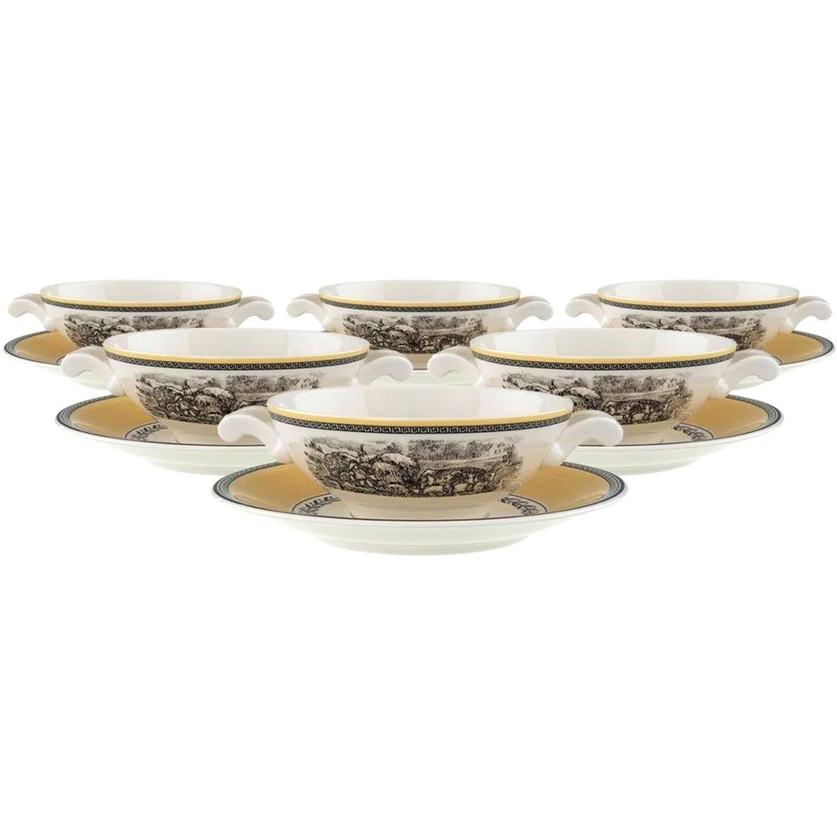 Villeroy & Boch Audun Ferme Suppenteller, rustikale Eleganz für Ihr Zuhause — 6er Set