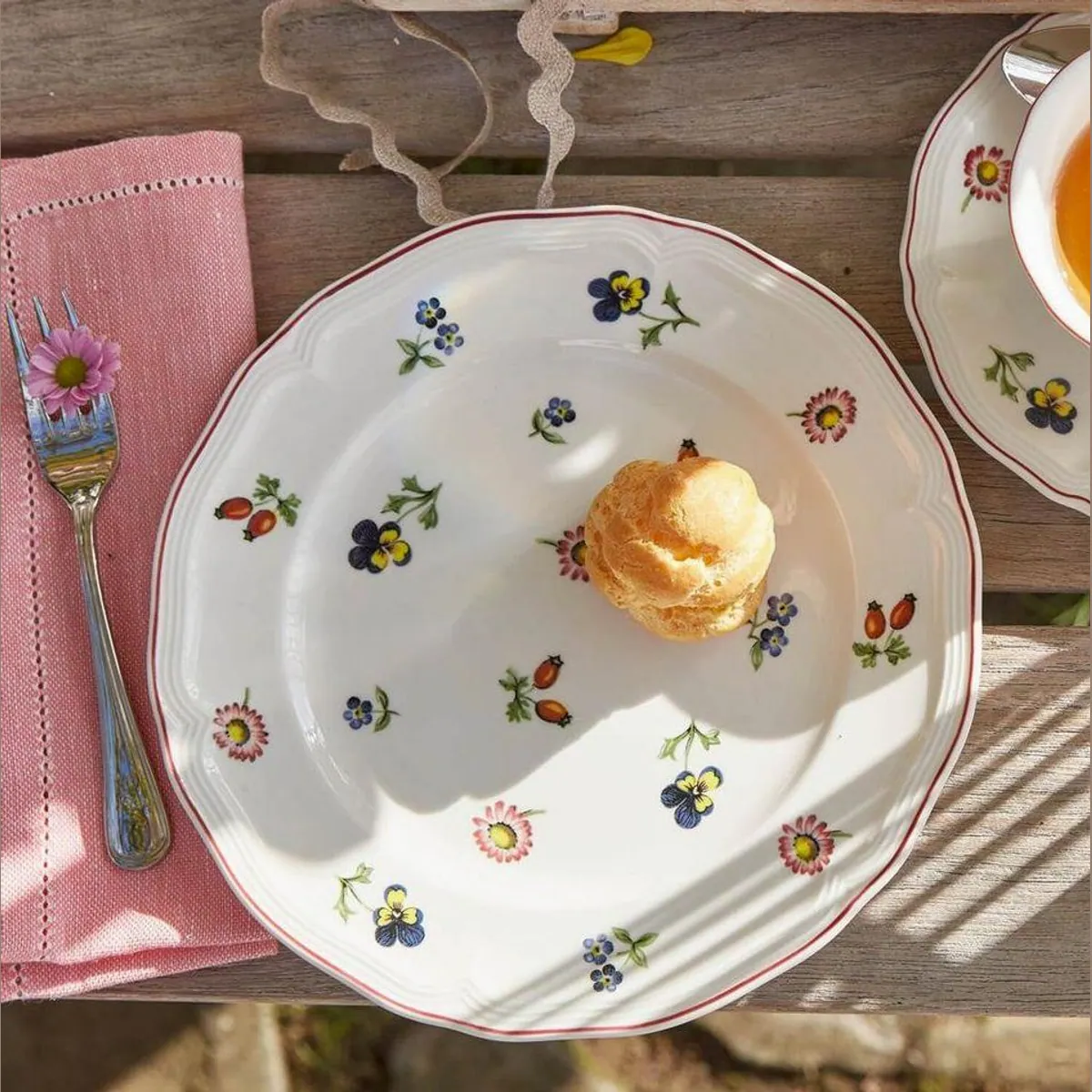 Villeroy & Boch Petite Fleur Frühstücksteller, romantisches Design, spülmaschinenfest — 6er Set 3