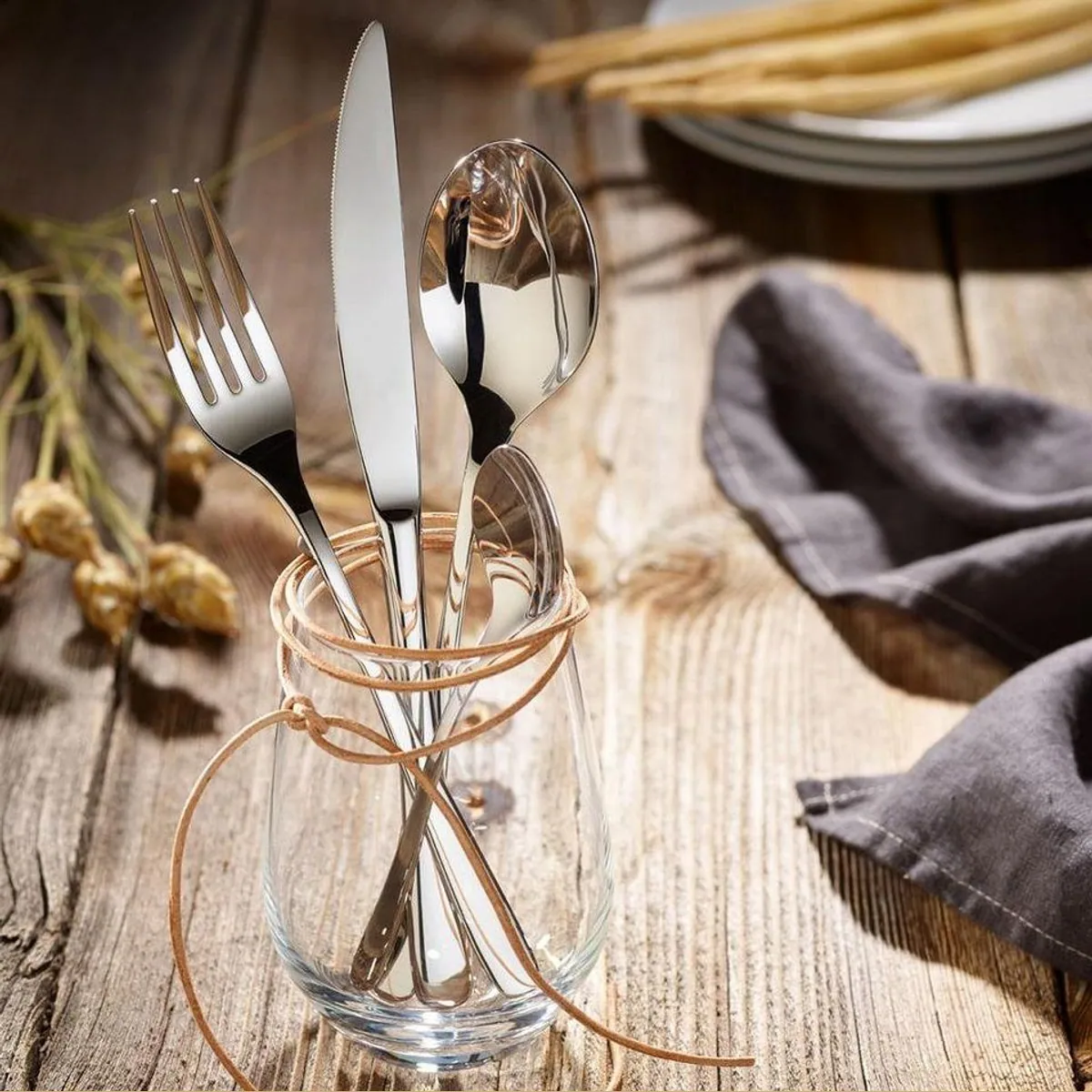 Villeroy & Boch Besteck-Set Essential, 144-teilig, zeitloses Design, spülmaschinenfest 2