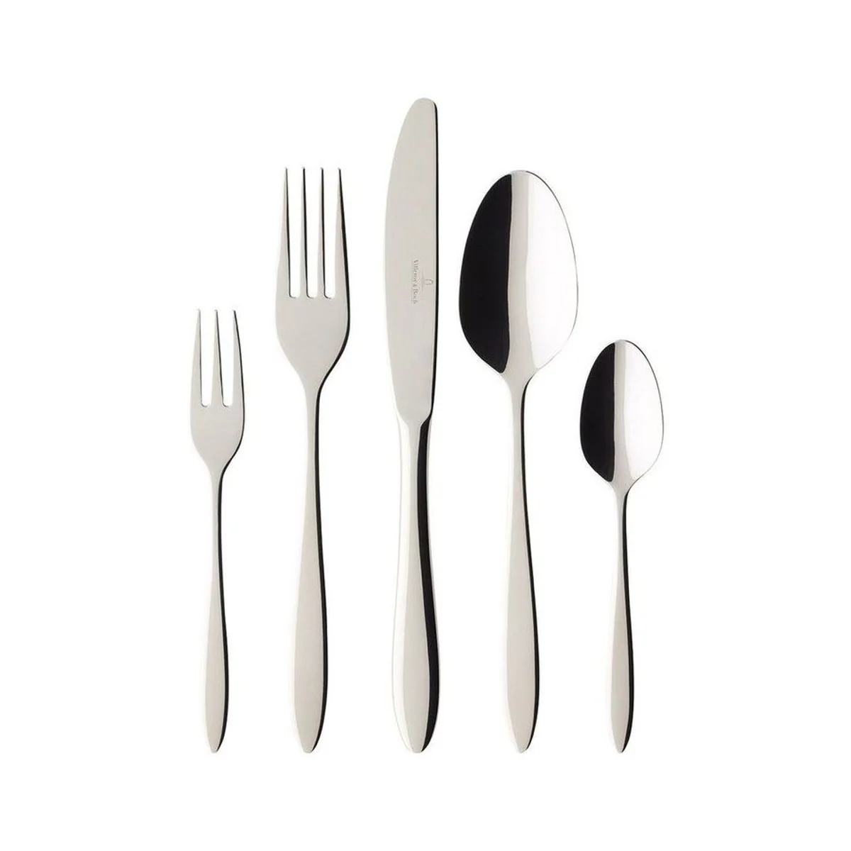 Villeroy & Boch Annalena Besteck-Set, 180 Teile, Edelstahl — spülmaschinenfest, elegantes Design, für 36 Personen